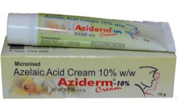 Aziderm Cream 10% (15gm) (1 Tube)