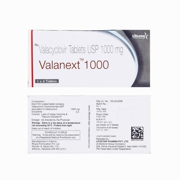 Valanext 1000mg (3 Tablets)