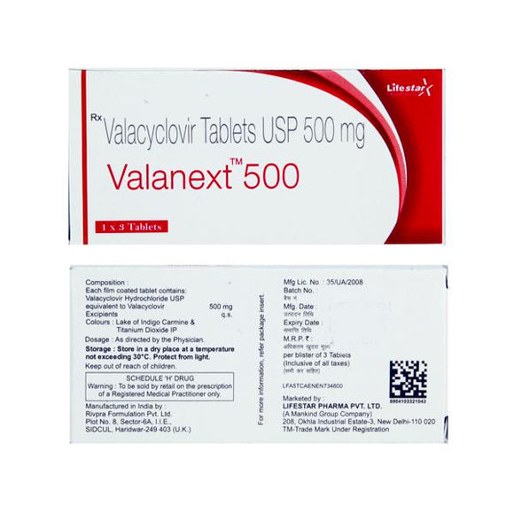 Valanext 500mg  (6 Tablets)